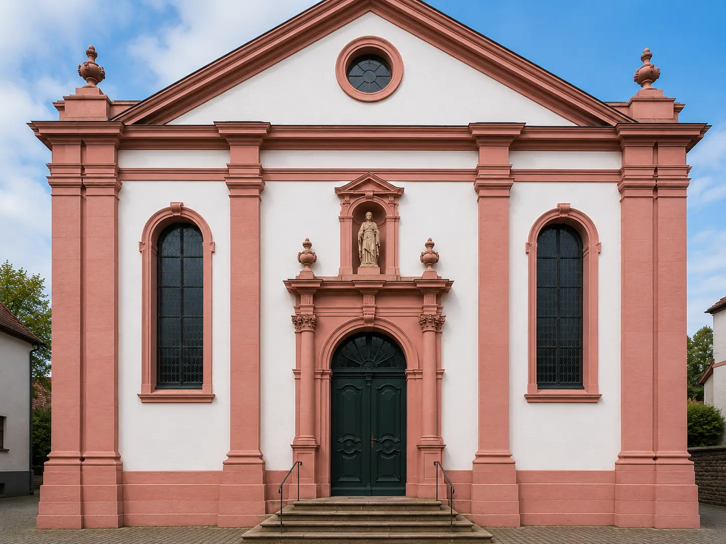 Historische Kirchenfassade fachgerecht saniert, Denkmalschutz Malermeister Stelz GmbH Erfurt
