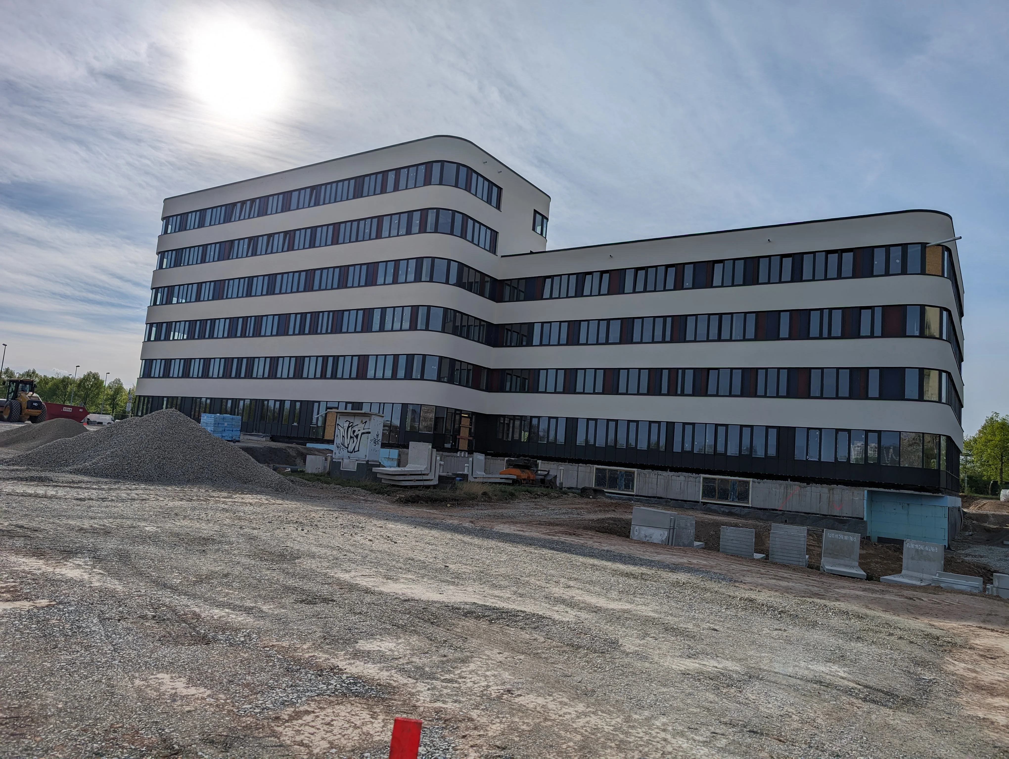 Fassade Gewerbegebäude Neubau Putz Fertigstellung Erfurt