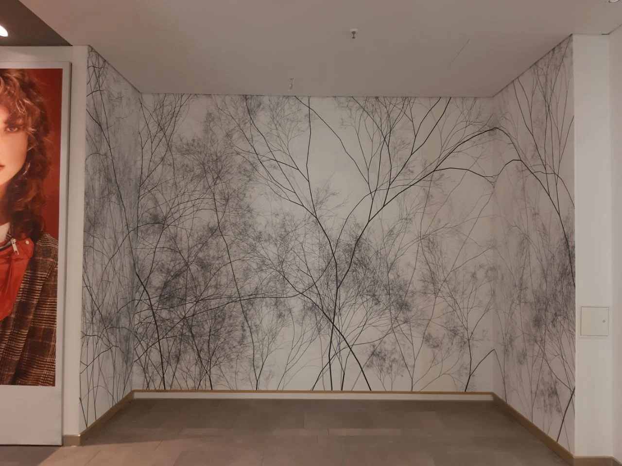Wandgestaltung Erfurt botanisches Mural als Fototapete im Innenraum, Malermeister Stelz GmbH